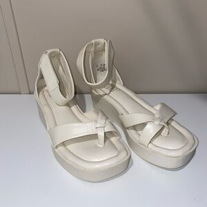 Franco Sarto Cream Women's Sandals